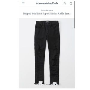 Abercrombie ripped jeans
